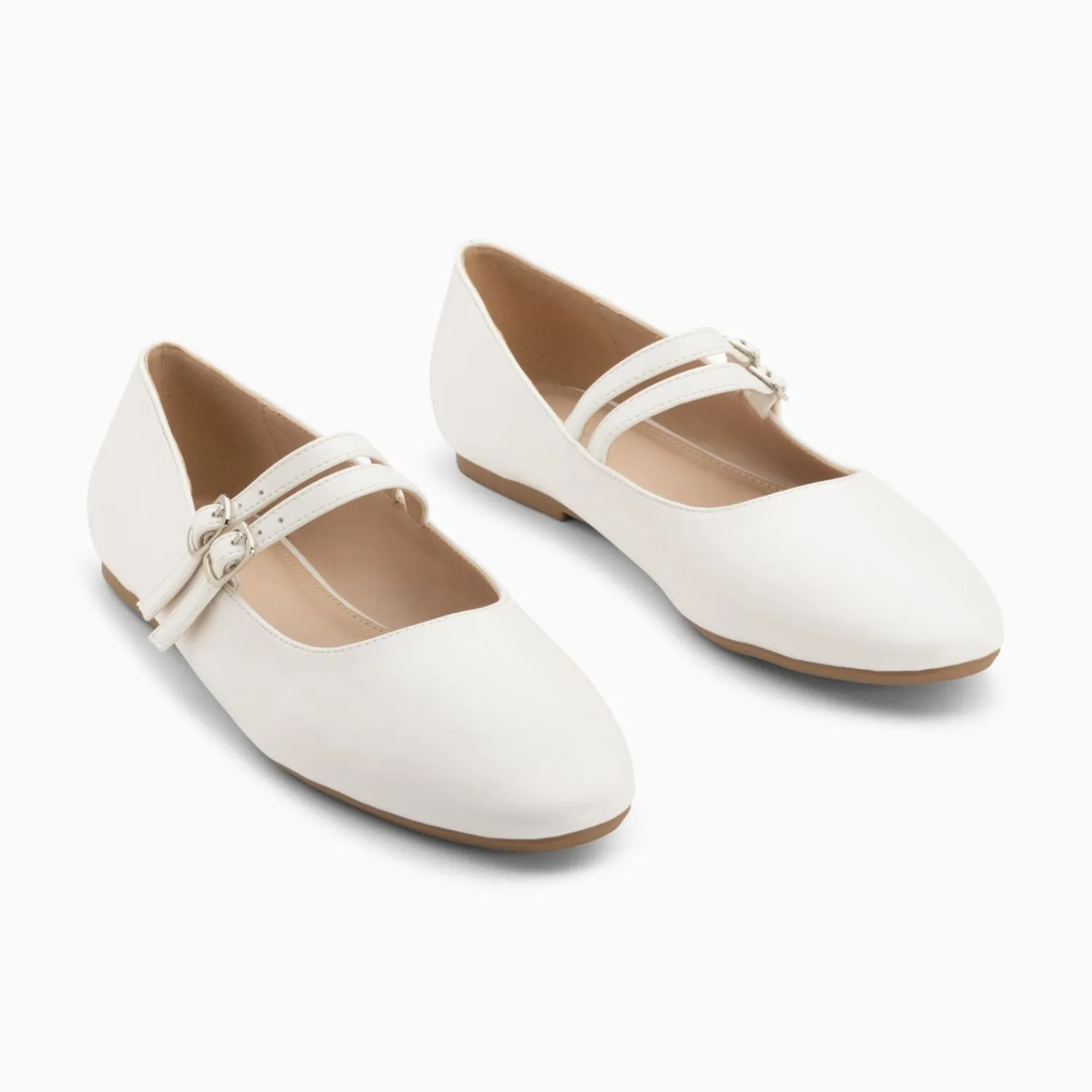 Vanessa Wu Mocassins, Derbies, Ballerines>Ballerines Luce Blanches A Doubles Brides