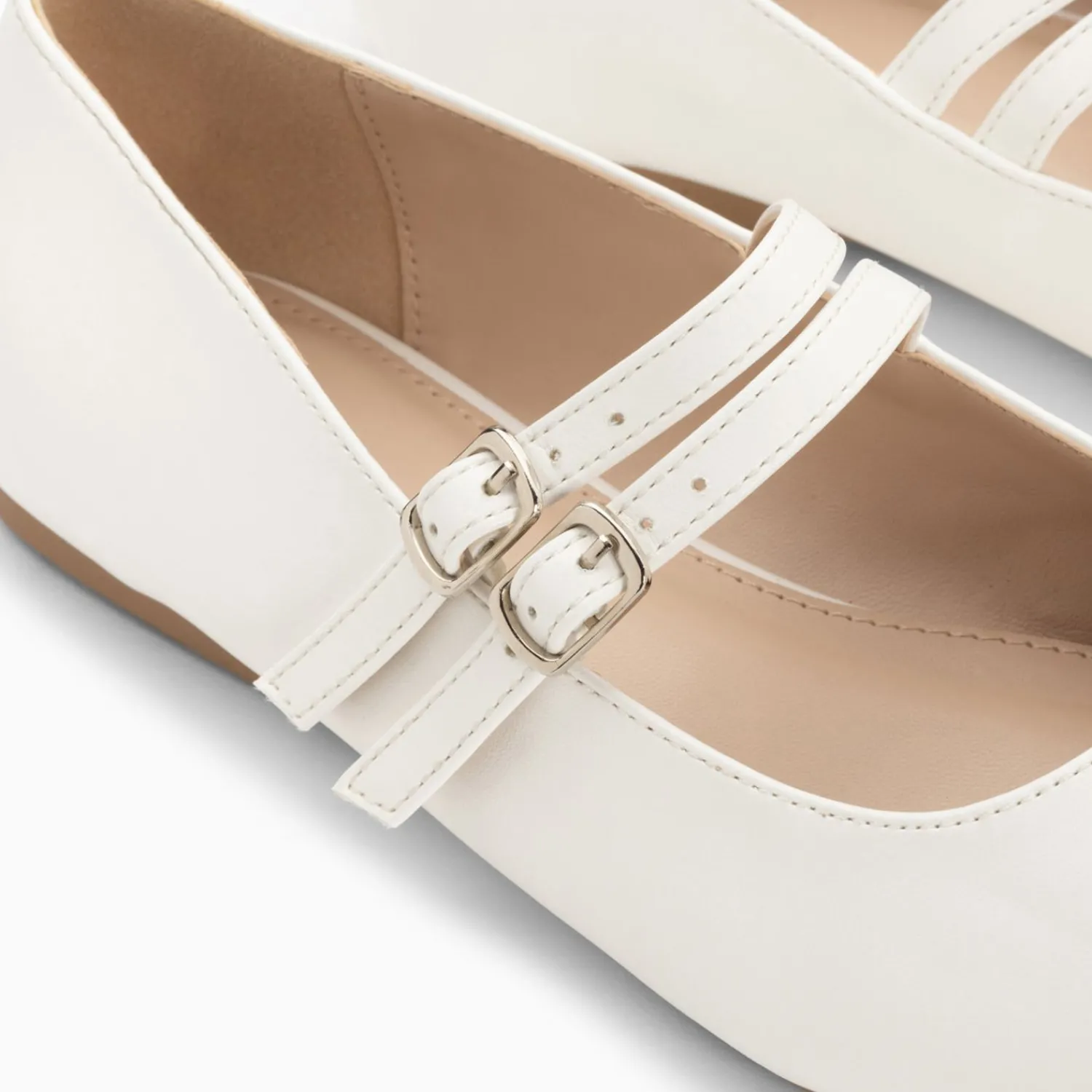 Vanessa Wu Mocassins, Derbies, Ballerines>Ballerines Luce Blanches A Doubles Brides