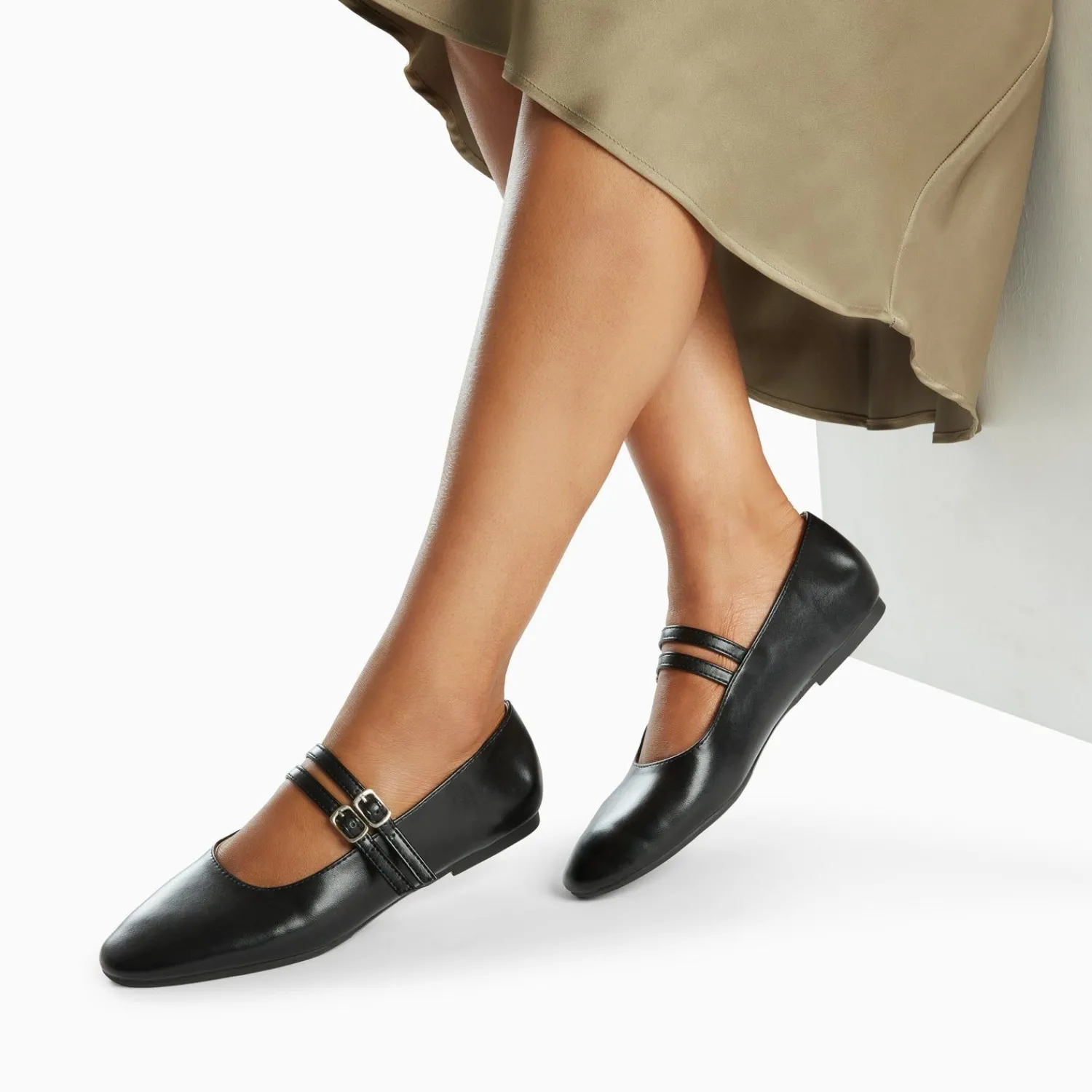 Vanessa Wu Mocassins, Derbies, Ballerines>Ballerines Luce Noires A Doubles Brides