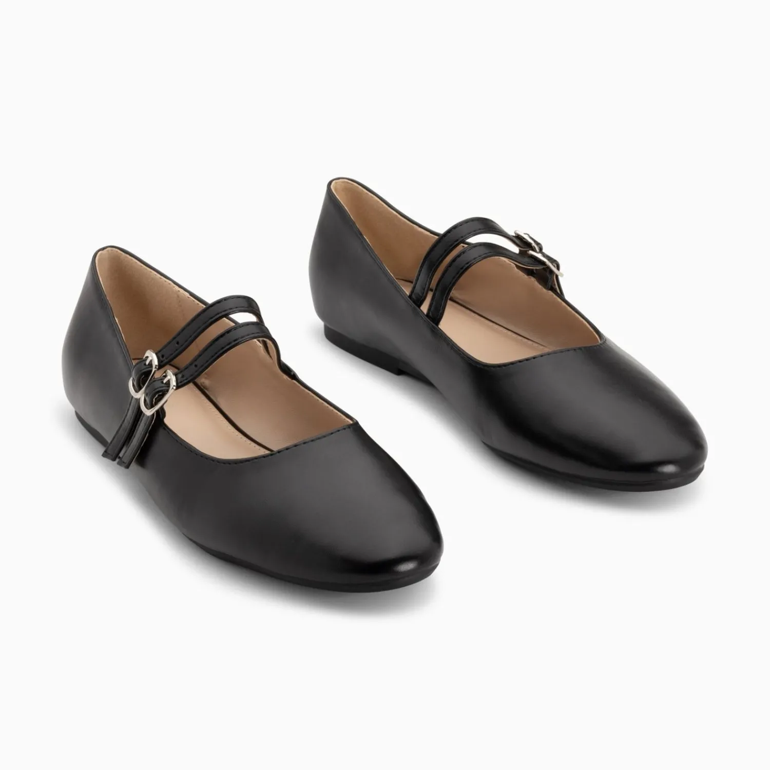 Vanessa Wu Mocassins, Derbies, Ballerines>Ballerines Luce Noires A Doubles Brides