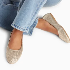Vanessa Wu Mocassins, Derbies, Ballerines>Ballerines Provence Tressees Or