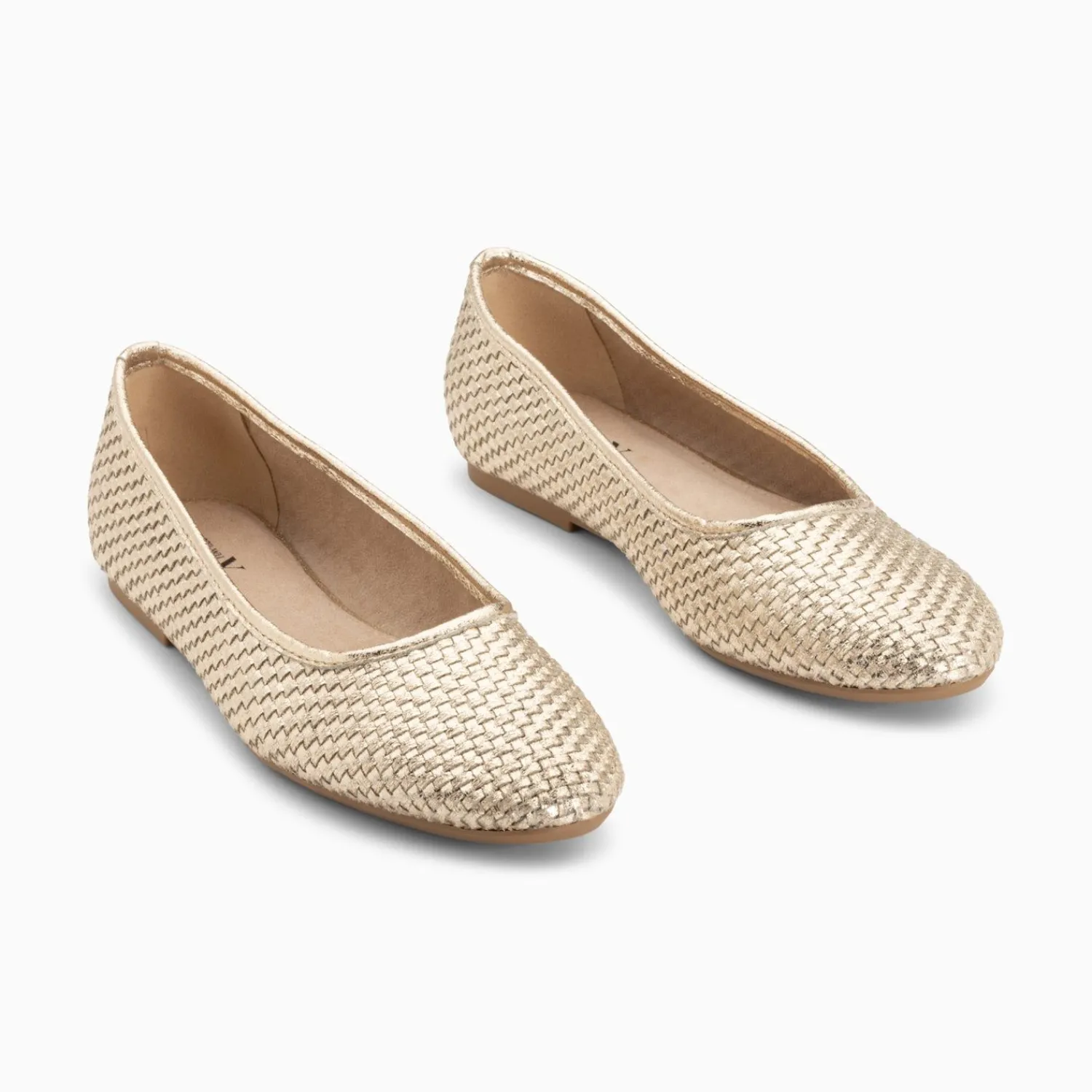 Vanessa Wu Mocassins, Derbies, Ballerines>Ballerines Provence Tressees Or