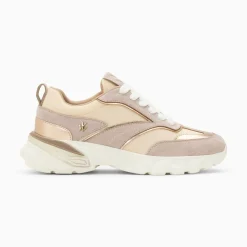 Vanessa Wu Sneakers>Baskets Alexane Lilas Et Rose Gold A Semelle Epaisse