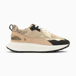 Vanessa Wu Sneakers>Baskets Alice Beige Et Noir A Semelle Oversize