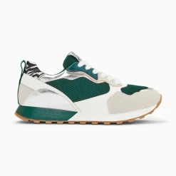 Vanessa Wu Sneakers>Baskets Berenice Vert Et Gris A Semelle Running
