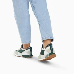 Vanessa Wu Sneakers>Baskets Berenice Vert Et Gris A Semelle Running