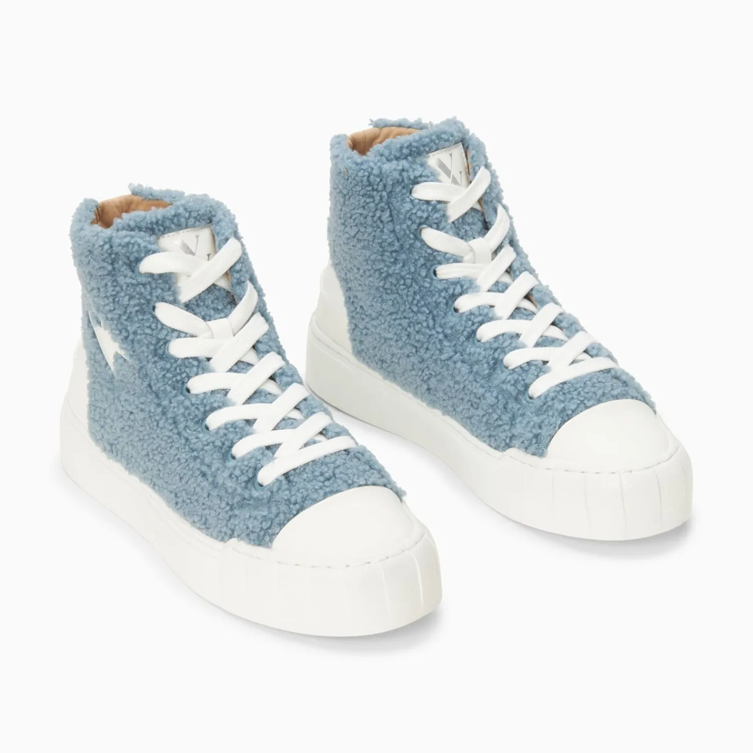 Vanessa Wu Sneakers>Baskets Eclair Alba Montantes Bleu-Gris
