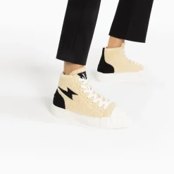 Vanessa Wu Sneakers>Baskets Eclair Alba Montantes Blanc Casse