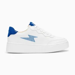 Vanessa Wu Sneakers>Baskets Eclair Carolane Blanc Et Bleu A Lacets