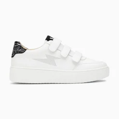 Vanessa Wu Sneakers>Baskets Eclair Damia Blanc Et Noir Imprime Zebre A Scratchs