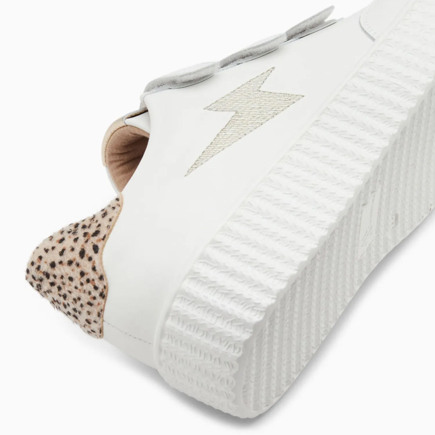 Vanessa Wu Sneakers>Baskets Eclair Damia Blanc Et Leopard A Scratchs