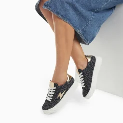 Vanessa Wu Sneakers>Baskets Eclair Enola Noir Coeur A Lacets