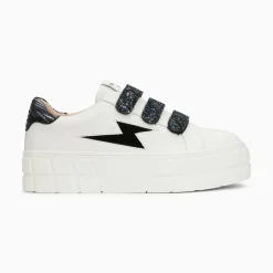 Vanessa Wu Sneakers>Baskets Eclair Eve Blanc Et Noir A Plateforme
