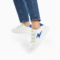 Vanessa Wu Sneakers>Baskets Eclair Fanny Blanc Et Bleu A Scratchs