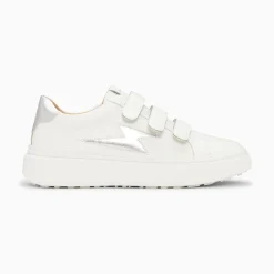 Vanessa Wu Sneakers>Baskets Eclair Fanny Blanc Et Argent A Scratchs