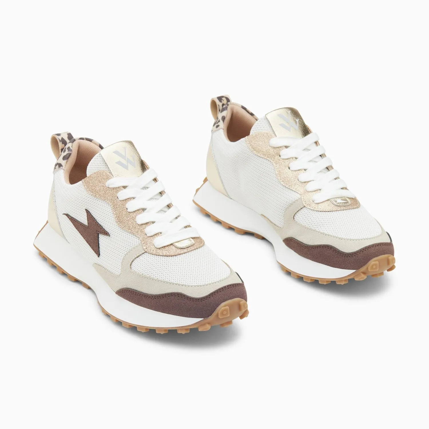 Vanessa Wu Sneakers>Baskets Eclair Kezia Beiges A Semelle Running