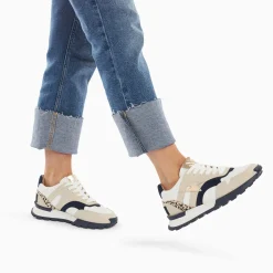 Vanessa Wu Sneakers>Baskets Eclair Liena Bleu Et Or A Semelle Running