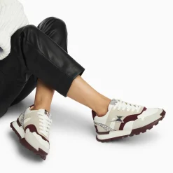 Vanessa Wu Sneakers>Baskets Eclair Liena Pourpre Et Argent A Semelle Running