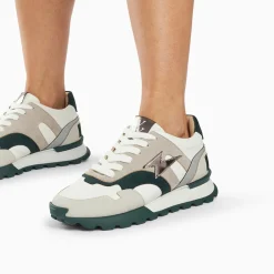 Vanessa Wu Sneakers>Baskets Eclair Liena Vert Et Anthracite A Semelle Running