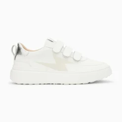 Vanessa Wu Sneakers>Baskets Eclair Lison Blanc Et Argent A Scratchs