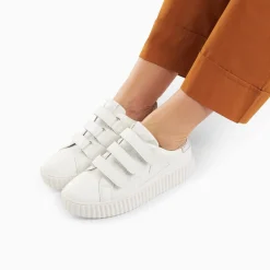 Vanessa Wu Sneakers>Baskets Eclair Maria Blanc Et Argent A Scratchs
