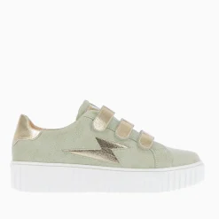 Vanessa Wu Sneakers>Baskets Eclair Marilou Vert Pale A Scratchs Champagne