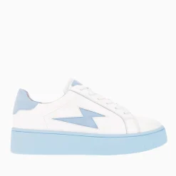 Vanessa Wu Sneakers>Baskets Eclair Melany Blanches A Semelle Bleue