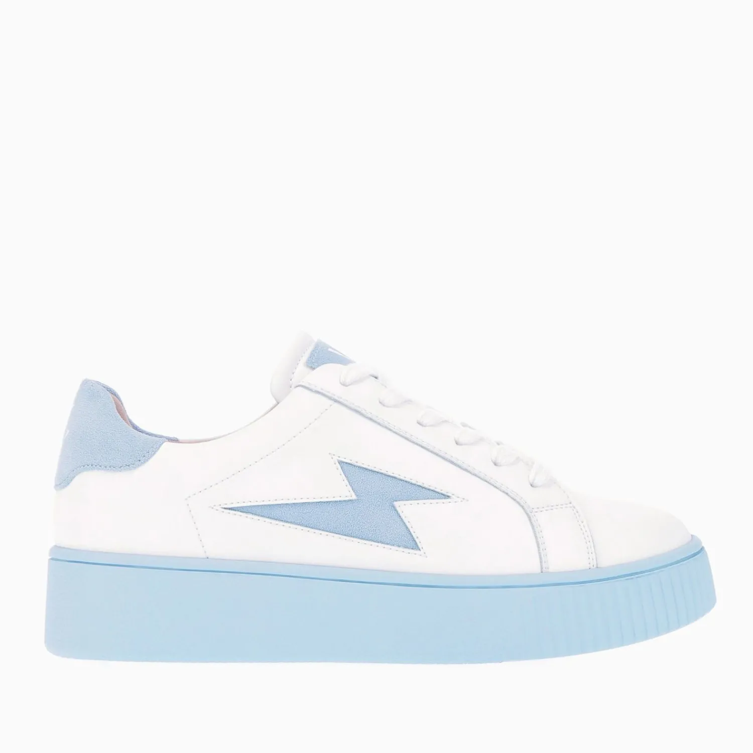 Vanessa Wu Sneakers>Baskets Eclair Melany Blanches A Semelle Bleue