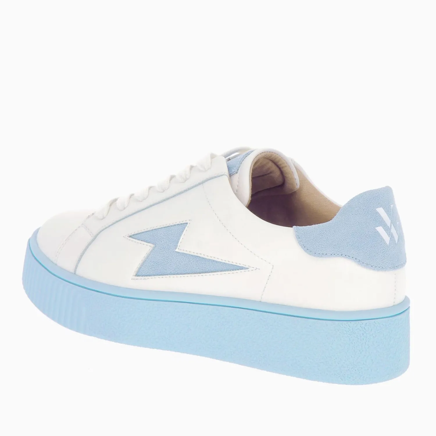 Vanessa Wu Sneakers>Baskets Eclair Melany Blanches A Semelle Bleue