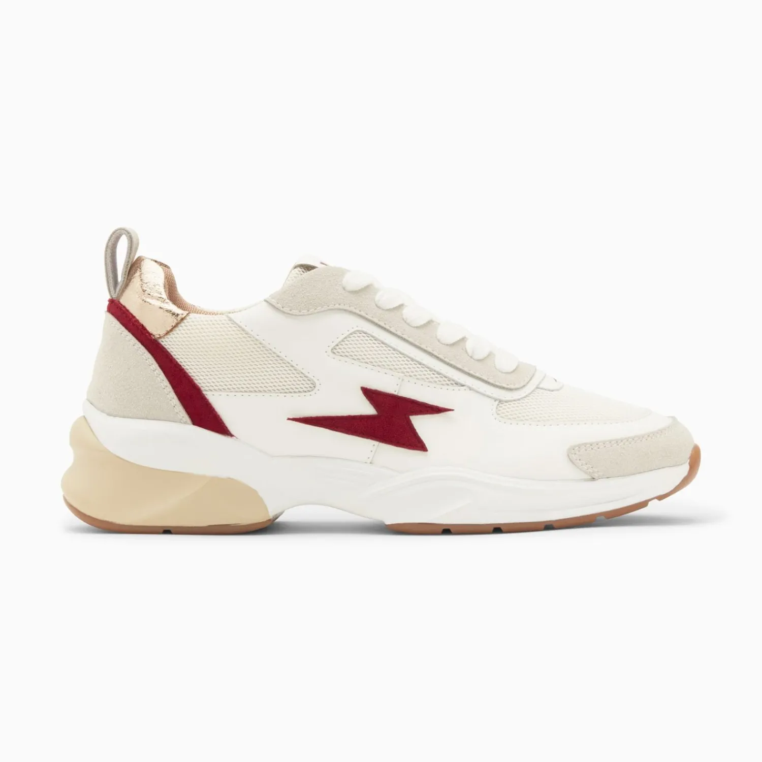 Vanessa Wu Sneakers>Baskets Eclair Nina Blanc Et Pourpre A Semelle Graphique