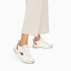Vanessa Wu Sneakers>Baskets Eclair Nina Blanc Et Pourpre A Semelle Graphique