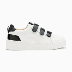 Vanessa Wu Sneakers>Baskets Eclair Oxanna Blanches A Scratchs Noirs