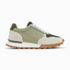 Vanessa Wu Sneakers>Baskets Eclair Paola Kaki Et Argent A Semelle Running