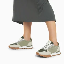 Vanessa Wu Sneakers>Baskets Eclair Paola Kaki Et Argent A Semelle Running