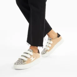Vanessa Wu Sneakers>Baskets Eclair Scarlett Beiges A Empeigne Leopard