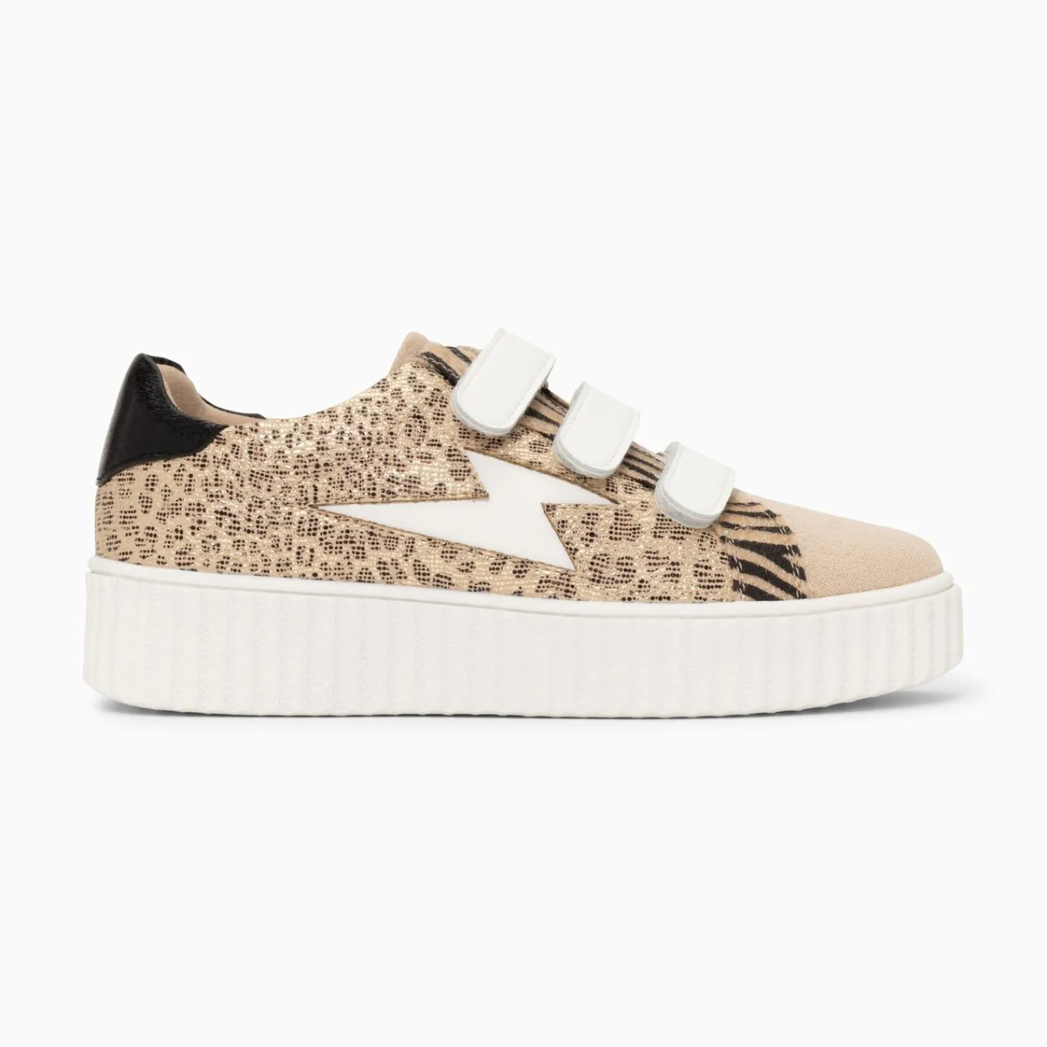 Vanessa Wu Sneakers>Baskets Eclair Scarlett Beiges A Imprime Leopard