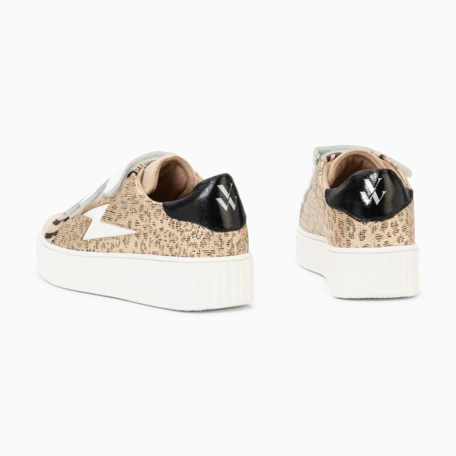 Vanessa Wu Sneakers>Baskets Eclair Scarlett Beiges A Imprime Leopard