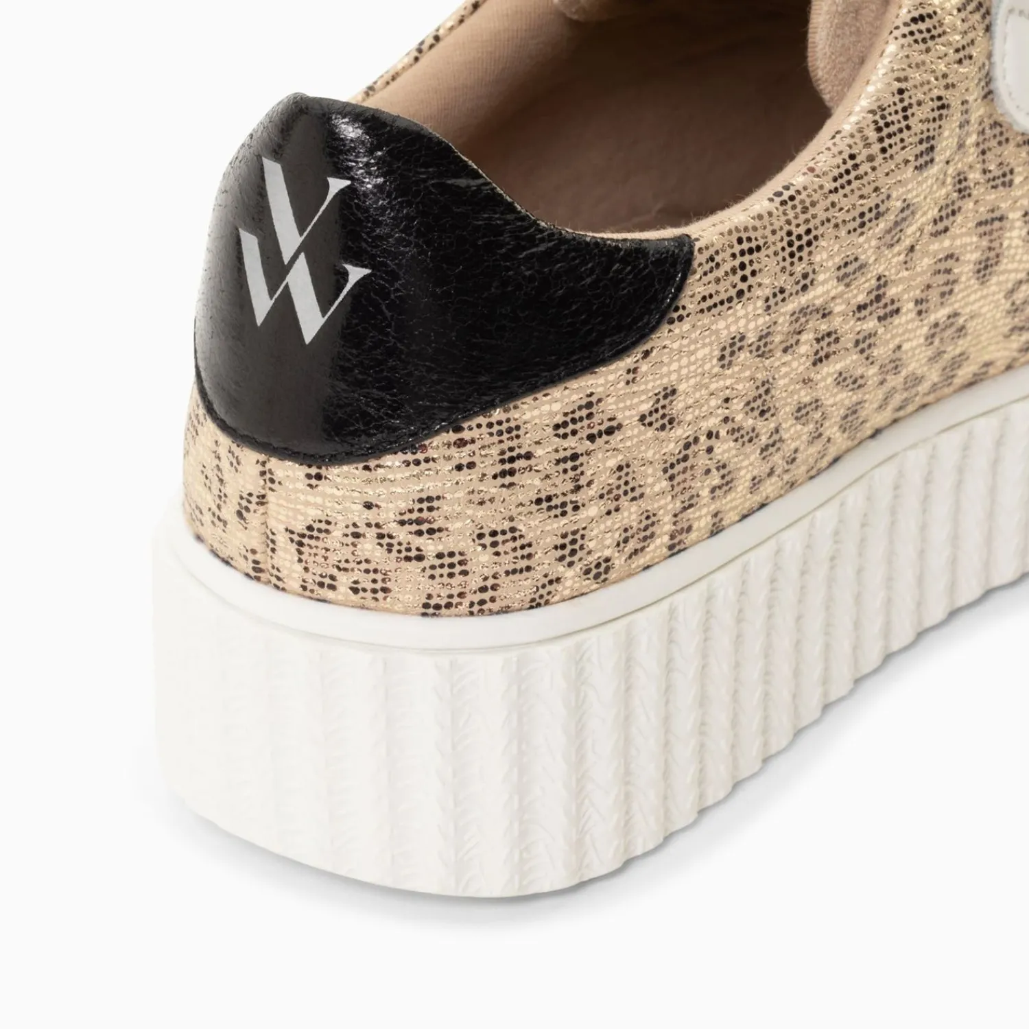 Vanessa Wu Sneakers>Baskets Eclair Scarlett Beiges A Imprime Leopard