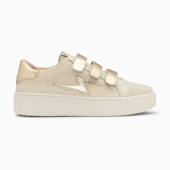Vanessa Wu Sneakers>Baskets Eclair Summer Beige Et Or A Scratchs