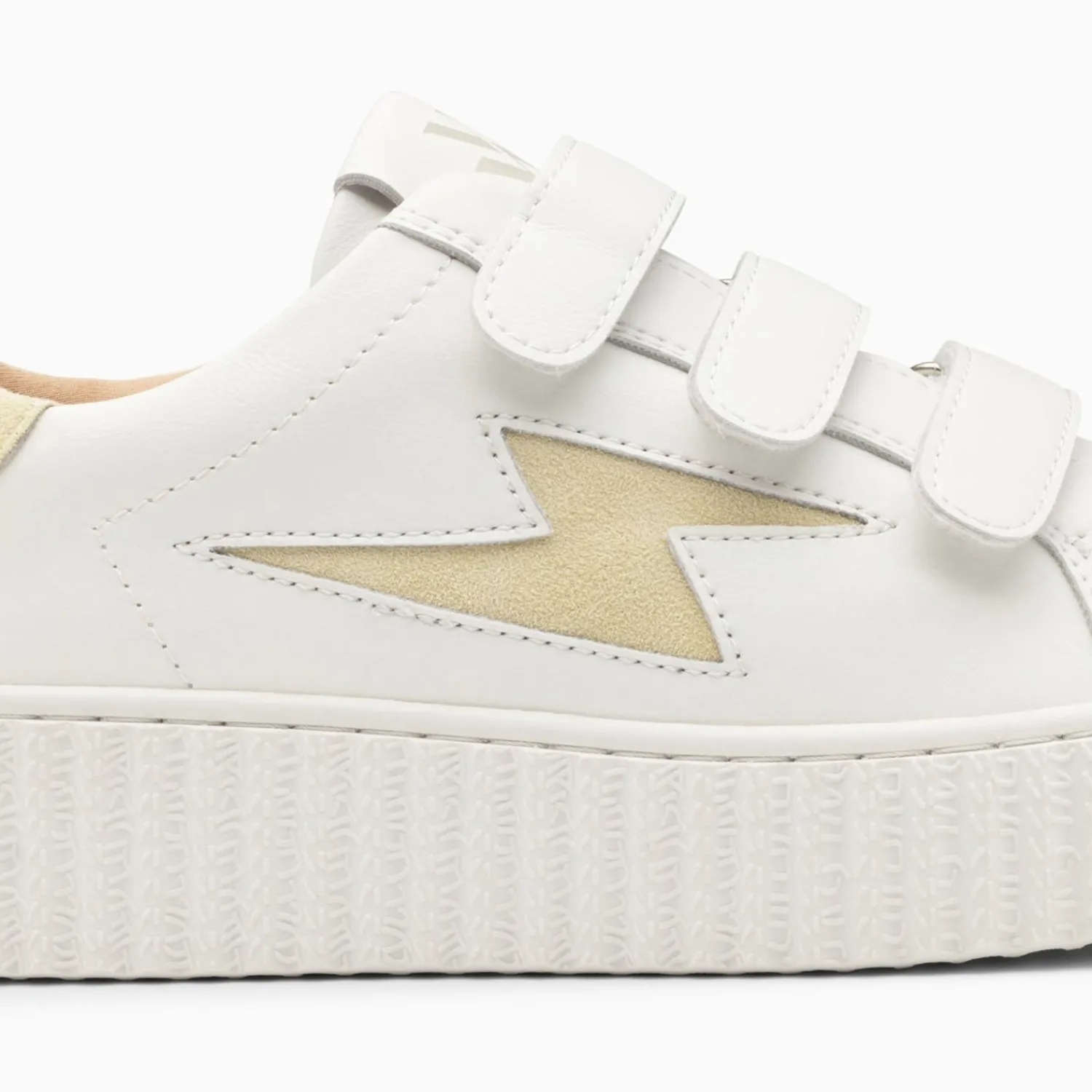 Vanessa Wu Sneakers>Baskets Eclair Vicky Blanc Et Vert Amande A Scratchs
