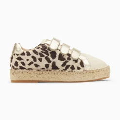 Vanessa Wu Sneakers>Baskets Espadrilles Alyssa Leopard Et Or A Scratchs