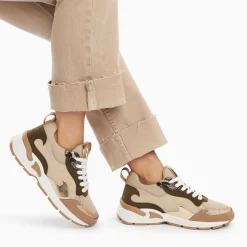 Vanessa Wu Sneakers>Baskets Flamme Arya Beige Et Kaki