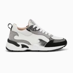 Vanessa Wu Sneakers>Baskets Flamme Arya Blanc Et Gris