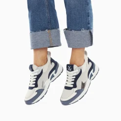 Vanessa Wu Sneakers>Baskets Flamme Arya Gris Et Bleu