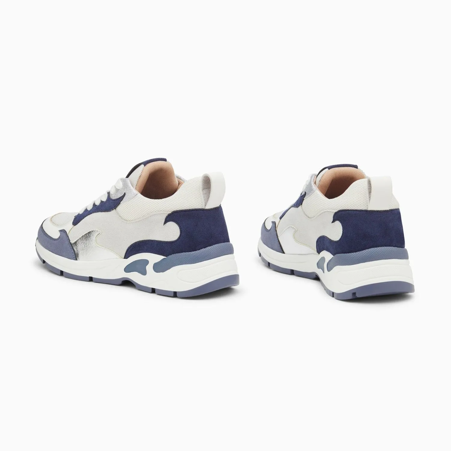Vanessa Wu Sneakers>Baskets Flamme Arya Gris Et Bleu
