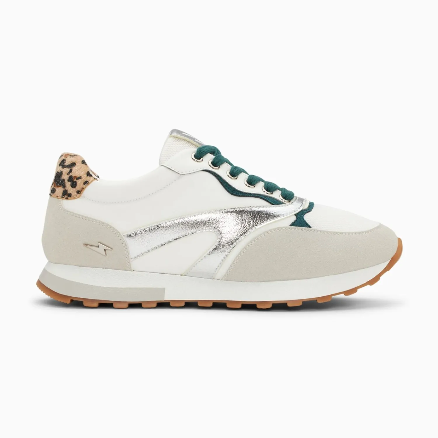 Vanessa Wu Sneakers>Baskets Jade Argent Et Vert A Semelle Running