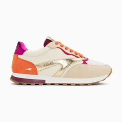 Vanessa Wu Sneakers>Baskets Jade Or Et Orange A Semelle Running