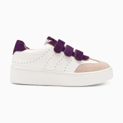 Vanessa Wu Sneakers>Baskets Marie Blanc Et Violet A Scratchs
