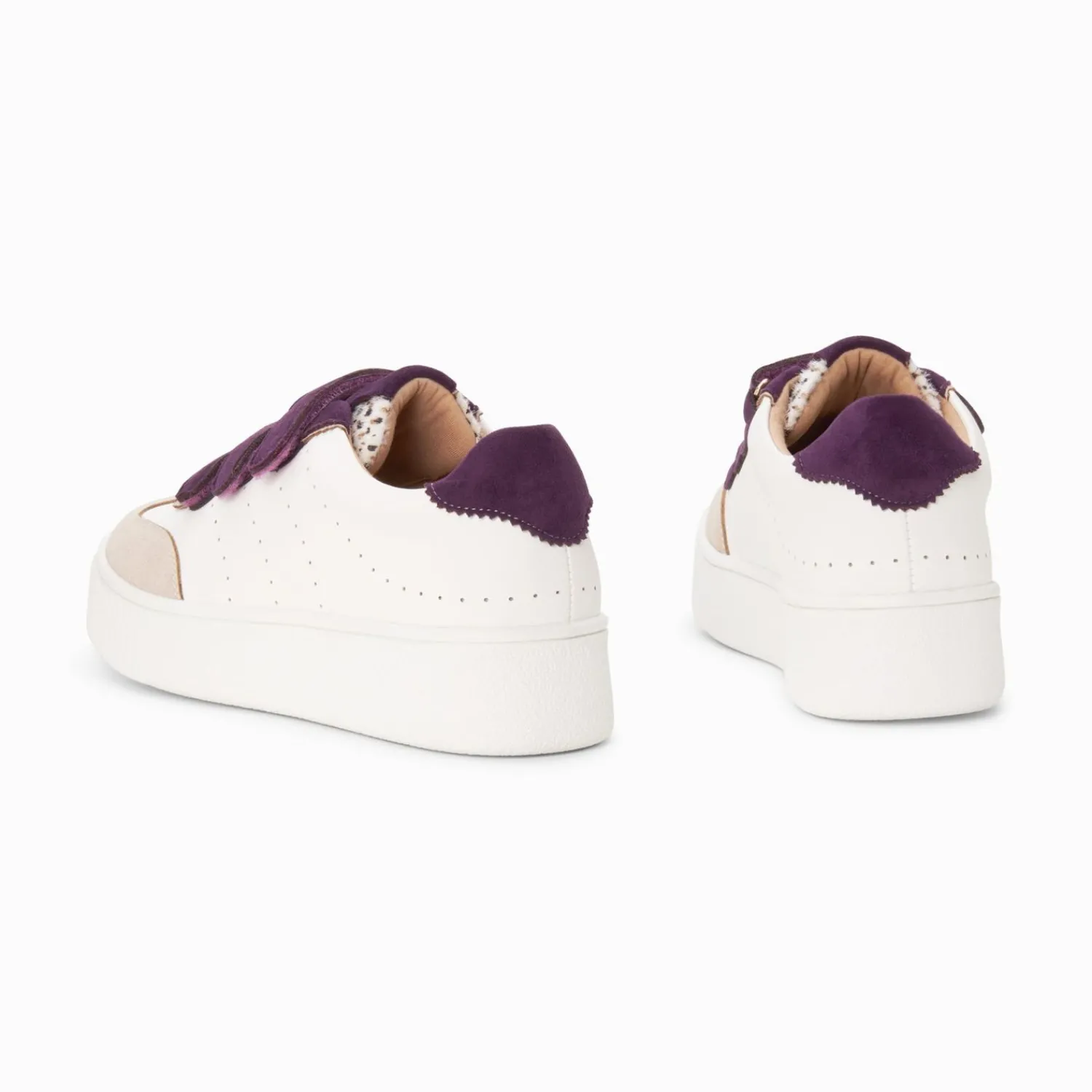 Vanessa Wu Sneakers>Baskets Marie Blanc Et Violet A Scratchs