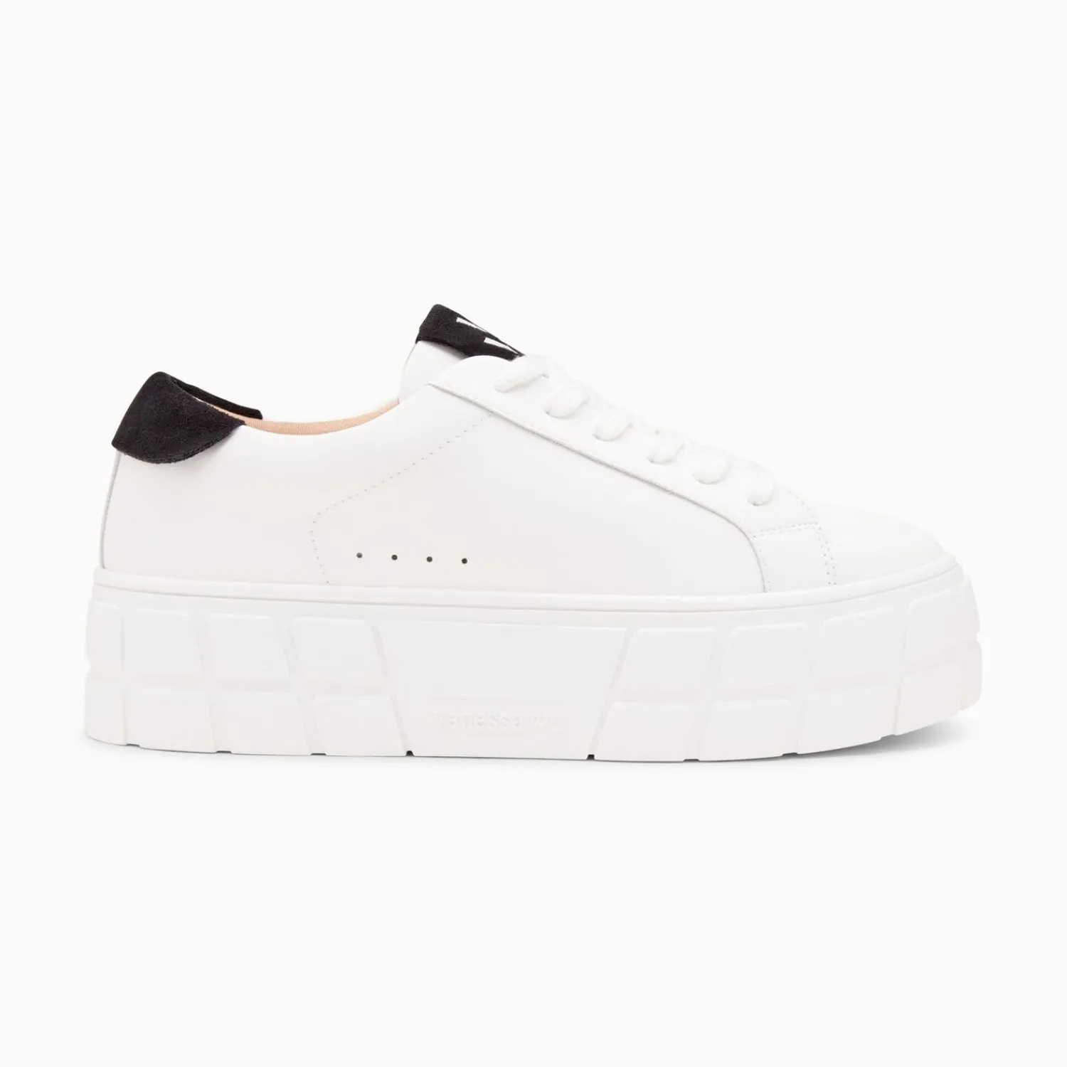 Vanessa Wu Sneakers>Baskets Meaghan Blanc Et Noir A Plateforme
